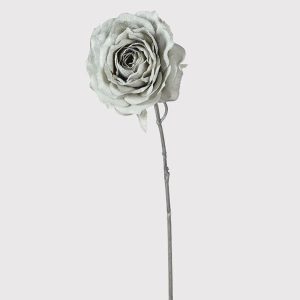 Stone Green Glitter Rose Stem