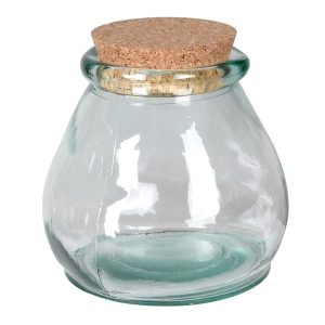 Small Recycled Glass Storage Jar