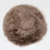 Silky Sheepskin Taupe Round Seat Pad 37cm