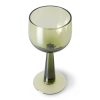 HKliving The Emeralds Wine Glass Tall Olive Green (set of 4)