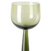 HKliving The Emeralds Wine Glass Tall Olive Green (set of 4)