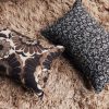 HKliving Floral Ornamental Decorative Cushion Brown