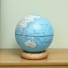 Atlas, Globe, Lamp, White Ash