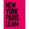 Framed Pink New York Paris Leam Print