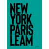 Framed Aqua New York Paris Leam Print