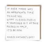 Greetings Card Squashed Fathers Day