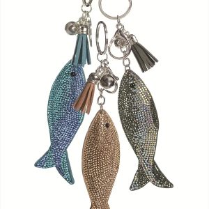 Turq Fish Keychain