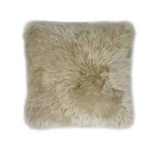 Silky Sheepskin Cushion Frappe 40x40cm