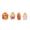 Mini Fun Fast Food Shaped Baubles Set Of 4