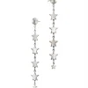 Worn Silver Five Sisters Star Drop Earrings