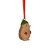 Festive Hedgehogs Hanging Decorations Set Of 3