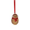 Festive Hedgehogs Hanging Decorations Set Of 3