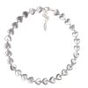 Worn Silver Heart to Heart Chain Necklace