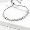 Adjustable Silver Tennis Bracelet